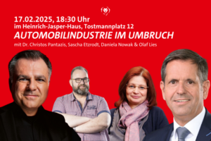 Mehr über den Artikel erfahren Automobilindustrie im Umbruch (mit Olaf Lies und Dr. Christos Pantazis)